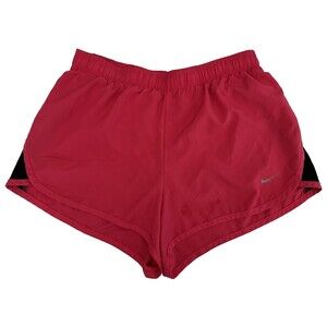 Nike Dri-FIT Pink & Black Lined Running Gym Workout Shorts Women's Size XS